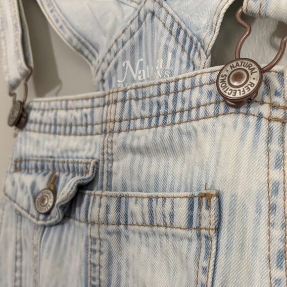 Natural Reflections Light Blue Striped Overalls - Picture 6 of 9